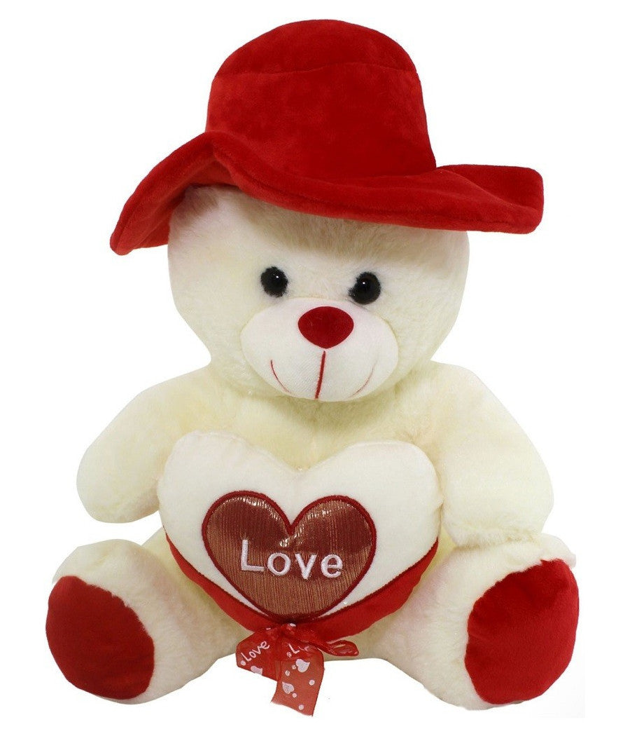 Orso In Peluche Con Cuore Love Cappello Pupazzo Regalo San Valentino 35 Cm 67921         