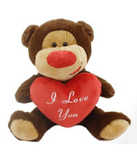 Orso In Peluche Con Cuore Rosso "i Love You" 55 Cm Pupazzo San Valentino 68430         