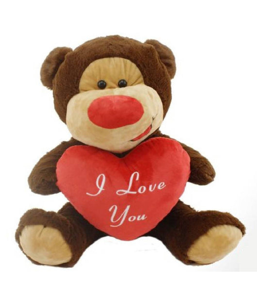 Orso In Peluche Con Cuore Rosso "i Love You" 55 Cm Pupazzo San Valentino 68430         