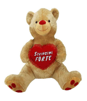 Orso Peluche 90 Cm Con Cuore Stringimi Forte Orsacchiotto San Valentino 96255         