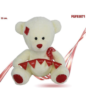 Orso Peluche Fiocco Festone "ti Amo Tanto Tanto Tanto" 55 Cm San Valentino 93871         