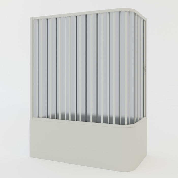 Box doccia sopravasca 70x140 in PVC a soffietto mod. Ortensia con apertura laterale