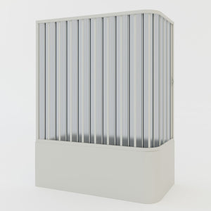 Box doccia sopravasca 70x150 in PVC a soffietto mod. Ortensia con apertura laterale