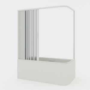 Box doccia sopravasca 70x150 in PVC a soffietto mod. Ortensia con apertura laterale