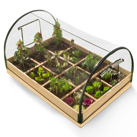 IDMarket - Orto quadrato a 12 scomparti + copertura per serra