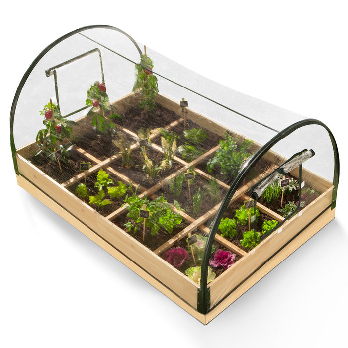 IDMarket - Orto quadrato a 12 scomparti + copertura per serra