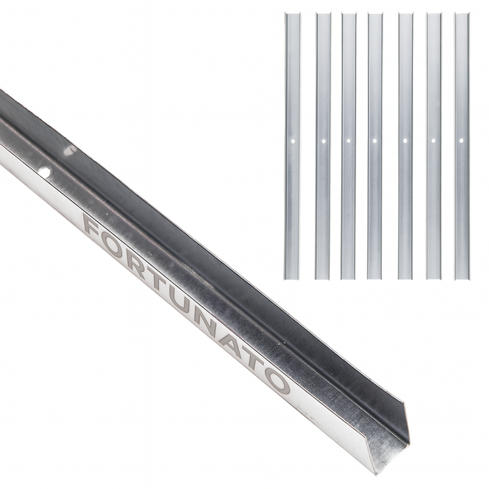 Guida u standard 2 m profilo preforato sp 0,6 mm fissaggio cartongesso 8 pezzi *** misure 40 x 100 x 40 mm, confezione 1