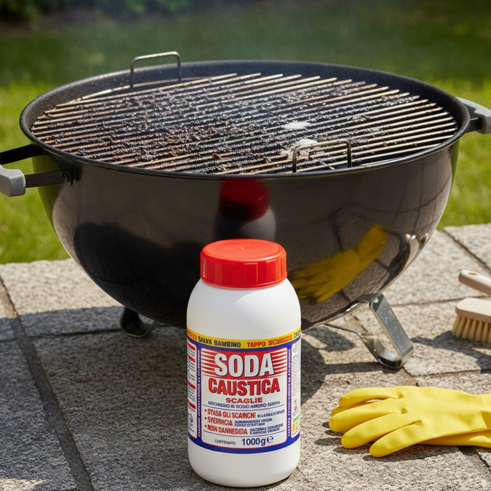 Soda caustica scaglie 1 kg per pulizie e svernicianti