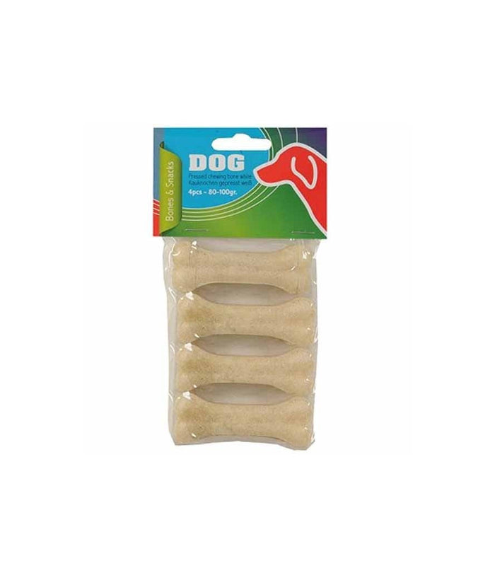 Ossa Per Cani Spuntino Snack Per Cane 4 Pezzi Osso Da Masticare 80-100 Gr 13cm         