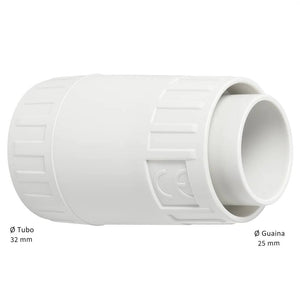 Raccordo faeg tubo guaina ip65 per impianti elettrici durevole *** diametro tubo 32 millimetri, diametro guaina 25 mi...