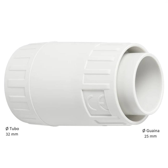 Raccordo faeg tubo guaina ip65 per impianti elettrici durevole *** diametro tubo 32 millimetri, diametro guaina 25 mi...