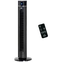 Ventilatore a Colonna 60W con 3 Velocità, 3 Modalità e Timer 8h, in ABS, Ø32x106.8 cm, Nero