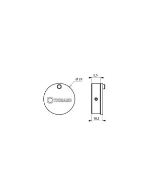 Copertura Otturatore per Cilindro europeo , Ø 29mm, ottone - THIRARD