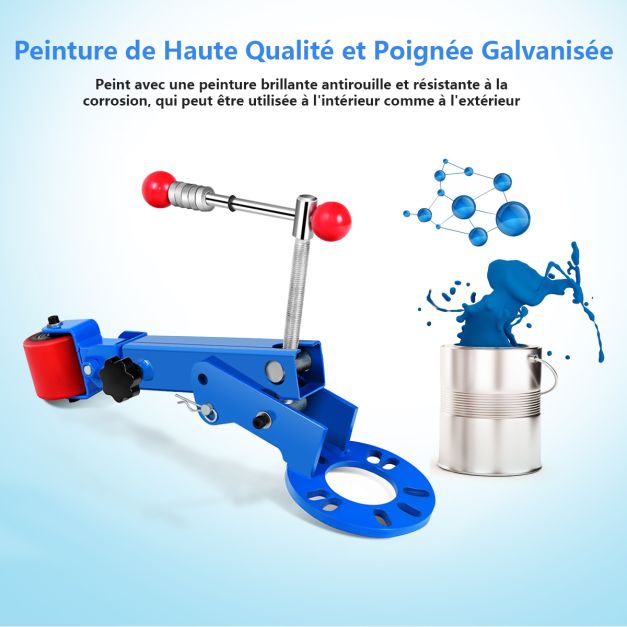 Attrezzo per riparazione parafanghi Prolunga per riformazione rullo parafango con struttura in metallo con braccio regolabile a 180° e 22,9-36 cm per manutenzione auto Blu 20_0007285