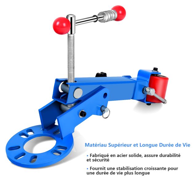 Attrezzo per riparazione parafanghi Prolunga per riformazione rullo parafango con struttura in metallo con braccio regolabile a 180° e 22,9-36 cm per manutenzione auto Blu 20_0007285