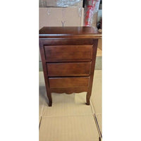 Comodino camera da letto classico in legno con rifinitura in noce lucido 43X32X64 H