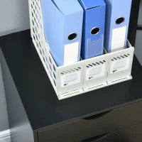 Cassettiera Ufficio con Ruote e 5 Cassetti 40x40x67 cm Nero