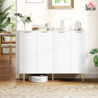 Credenza da cucina con armadi a 2 ante e ripiano regolabile 120 x 40 x 90 cm, Bianco