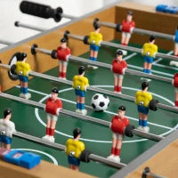 Calcio Balilla per Bambini da 6 Anni, 2 Palloni, 18 Giocatori, 69 x 37 x 24 cm, Legno Naturale