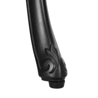 Set da Giardino da 2 Posti con 2 Sedie e Tavolo Rotondo dallo Stile Retrò, in Alluminio, Nero