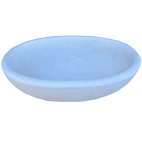 Pilozza lavabo ovale cemento calcestruzzo l.60xp.40xh.20 cm bianca serie ostuni