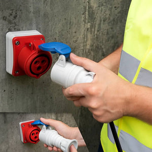 Presa mobile diritta industriale blu 2p+t 16a monofase 220v ip44 gw62004h