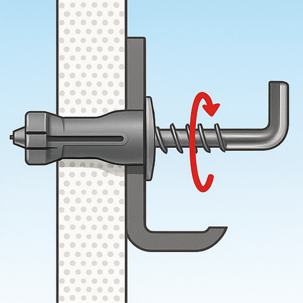 Fissaggio universale lastre gancio medio nylon sbn 9/2 Ø9 mm x 43 mm 200 pezzi