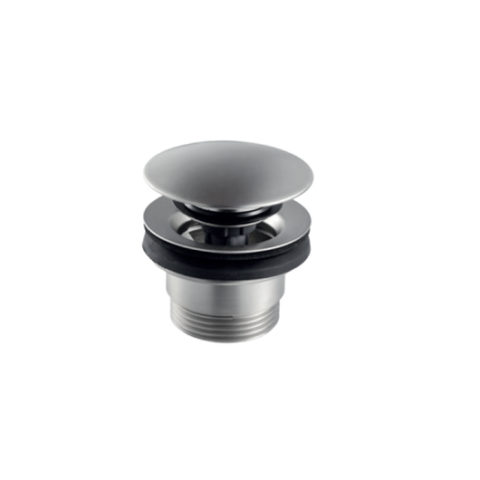 Piletta click-clack con troppopieno Vema TIBER STEEL P000400 Satinato