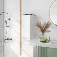 Armadietto Bagno da Parete con 3 Ripiani e Mensole Regolabili, 30x32x73 cm, Bianco