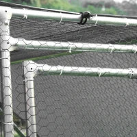 Pawhut Recinto per Galline in Metallo Galvanizzato e Tessuto Oxford con Porta con Blocco 280x193.5x195 cm