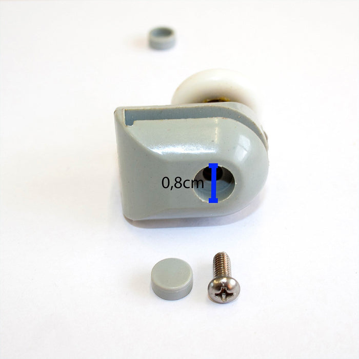 Kit 8 pz cuscinetti di ricambio vetro box doccia anta scorrevole Obi 2