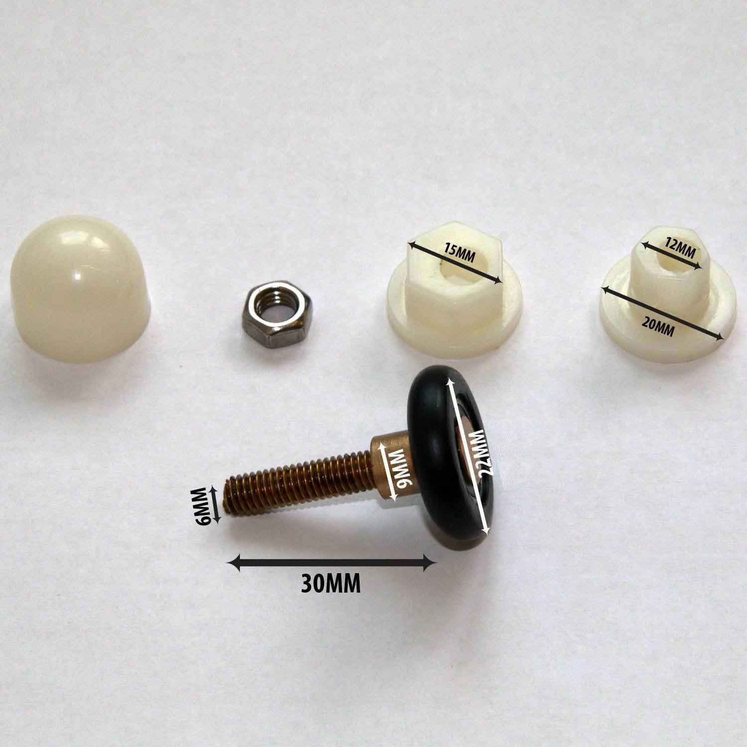 Kit 8 pz cuscinetti di ricambio vetro box doccia anta scorrevole Roger