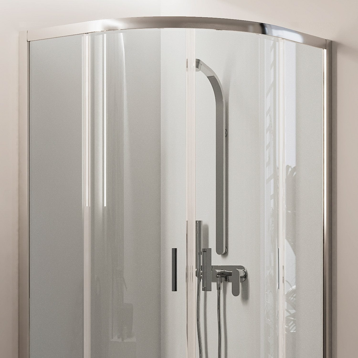 Box Doccia Semicircolare 80x80 H198 Trasparente 6mm mod. Ready