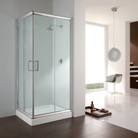 Box Doccia Rettangolare 75x90 H198 Trasparente 6mm mod. Alabama