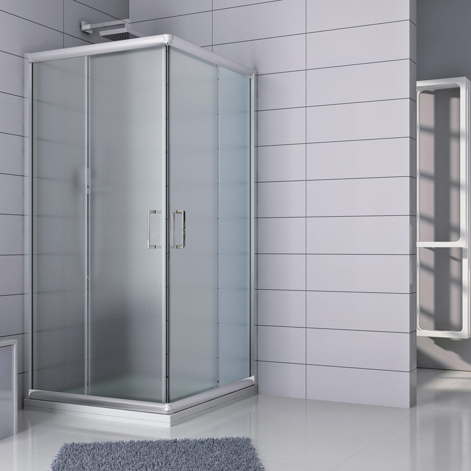 Box Doccia Rettangolare 70x90 H185 Stampato C 6mm mod. Alabama