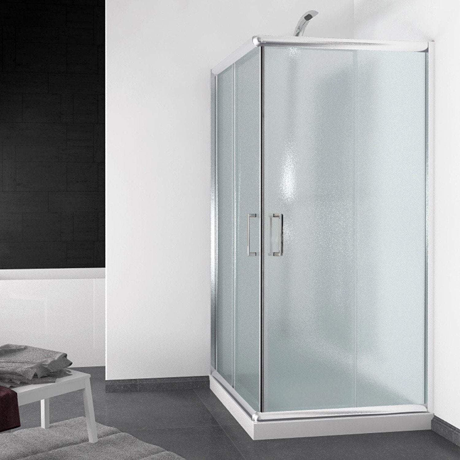 Box Doccia Quadrato 75x75 H185 Stampato C 6mm mod. Alabama