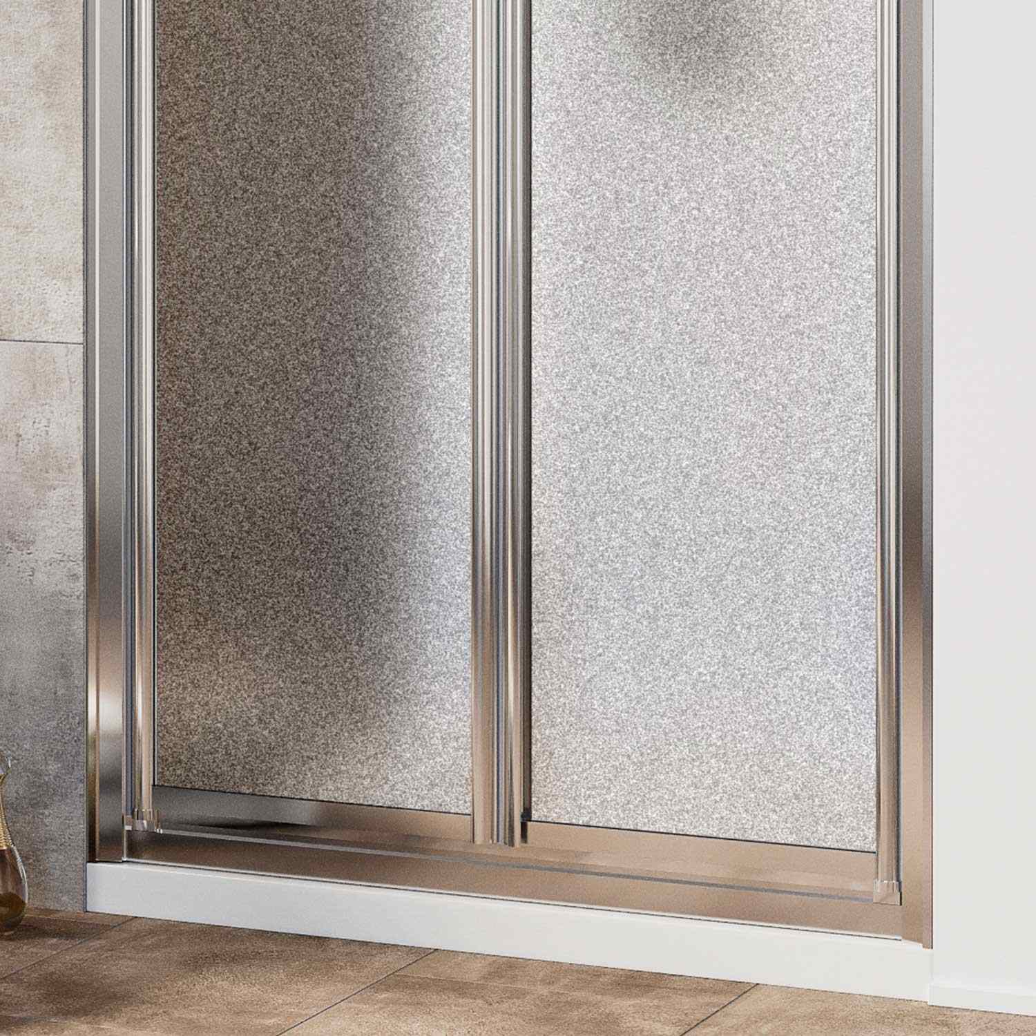 Porta Doccia 70CM H198 Cristallo Stampato C Apertura Saloon con Doppia Anta Battente mod. West