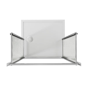 Porta Doccia 80CM H198 Cristallo Stampato C Apertura Saloon con Doppia Anta Battente mod. West