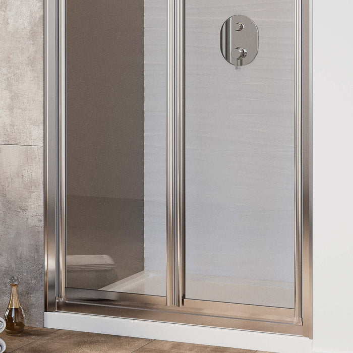 Porta Doccia 80CM H198 Cristallo Trasparente Apertura Saloon con Doppia Anta Battente mod. West