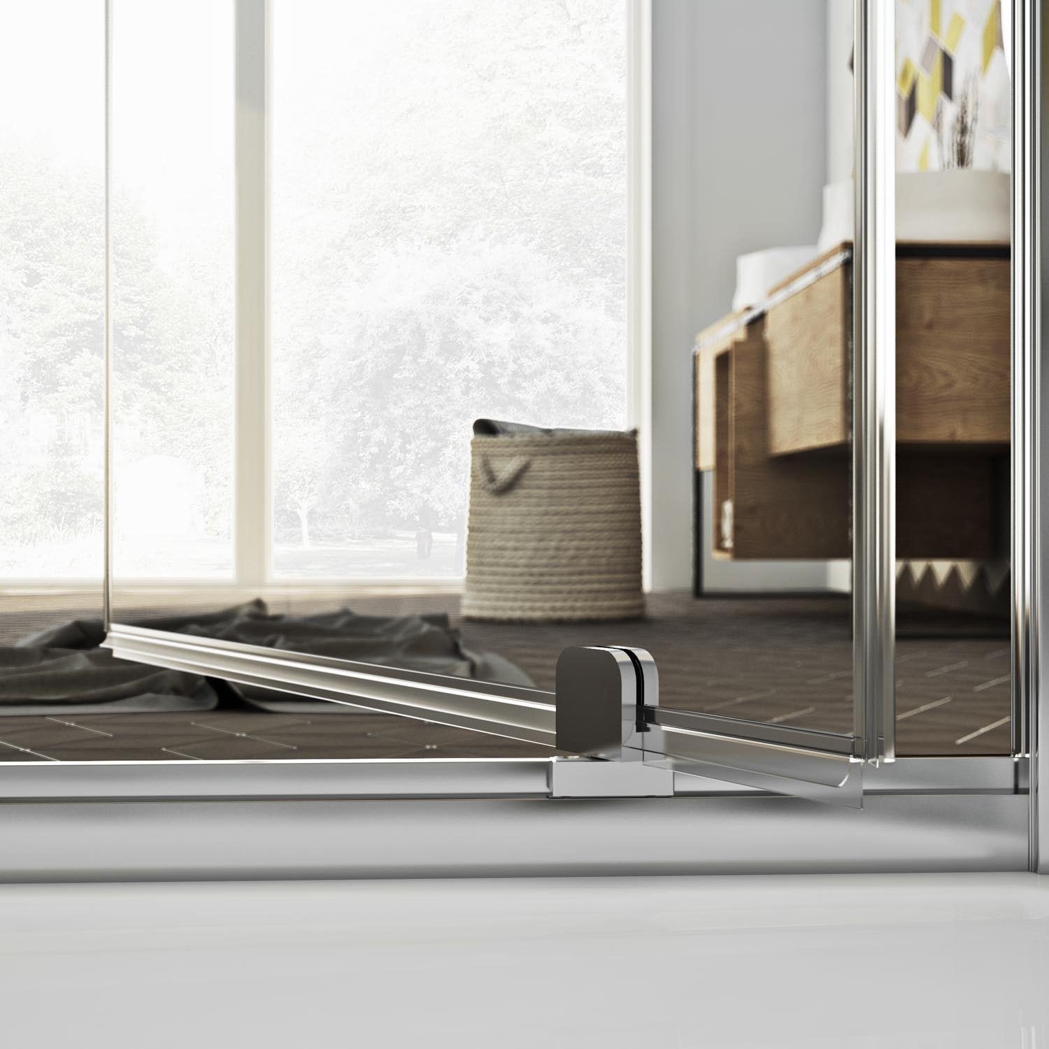 Porta Doccia 80CM H198 Trasparente mod. Cristal 1 Anta