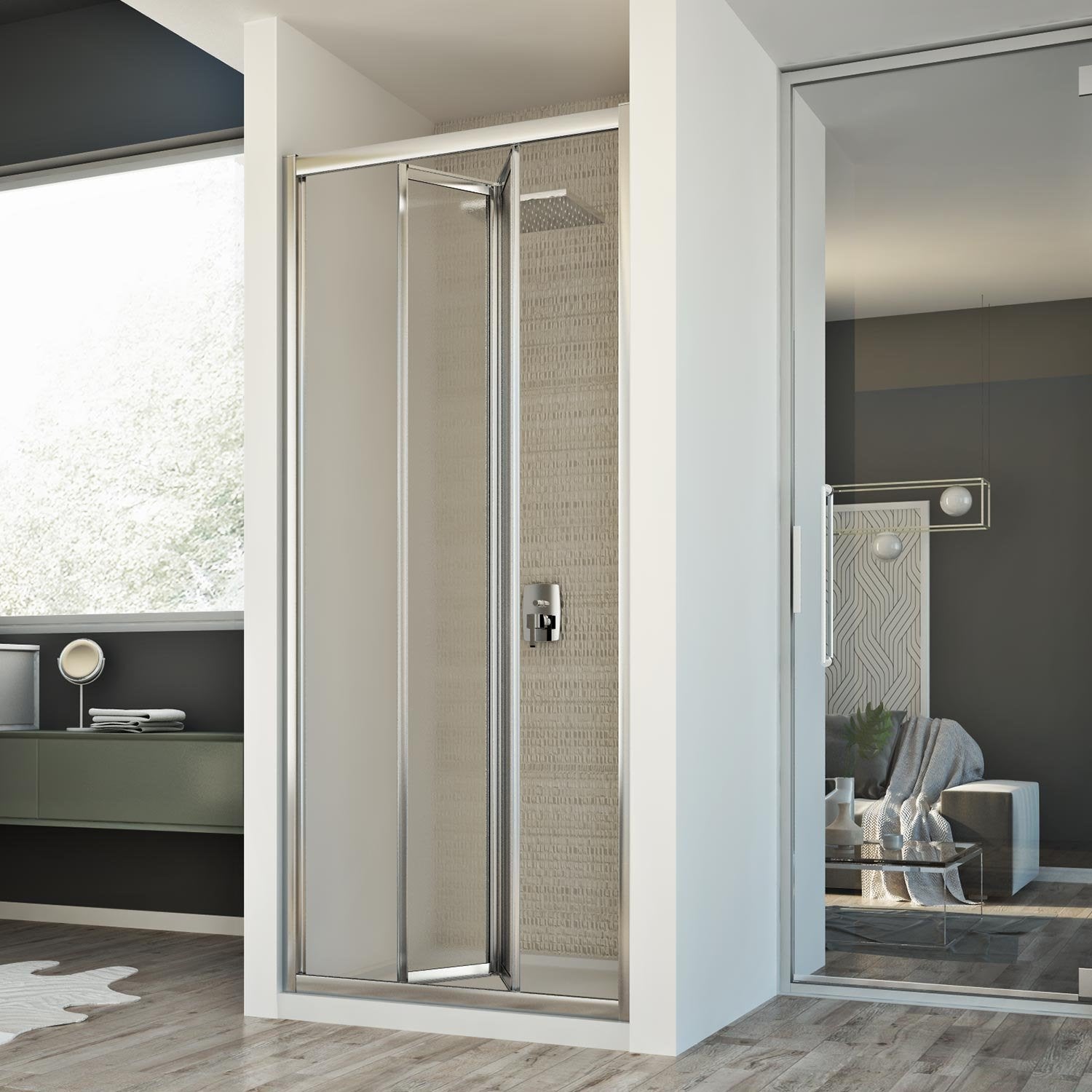 Porta Doccia 80CM H198 Trasparente mod. Urban