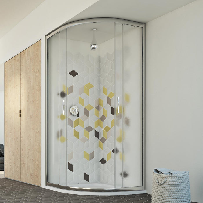 Box doccia semicircolare 80x80 CM H198 stampato C mod. Evolution