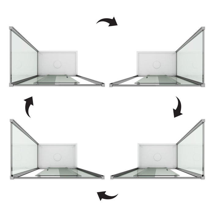 Box Doccia 70x140 CM H198 stampato C mod. Young Duo 1 Anta