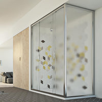 Box Doccia 75x160 CM H198 stampato C mod. Young Duo 2 Ante