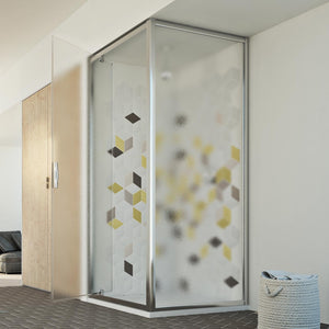 Box Doccia 90x100 AP. 100 CM H198 stampato C mod. Cristal Duo 1 Anta