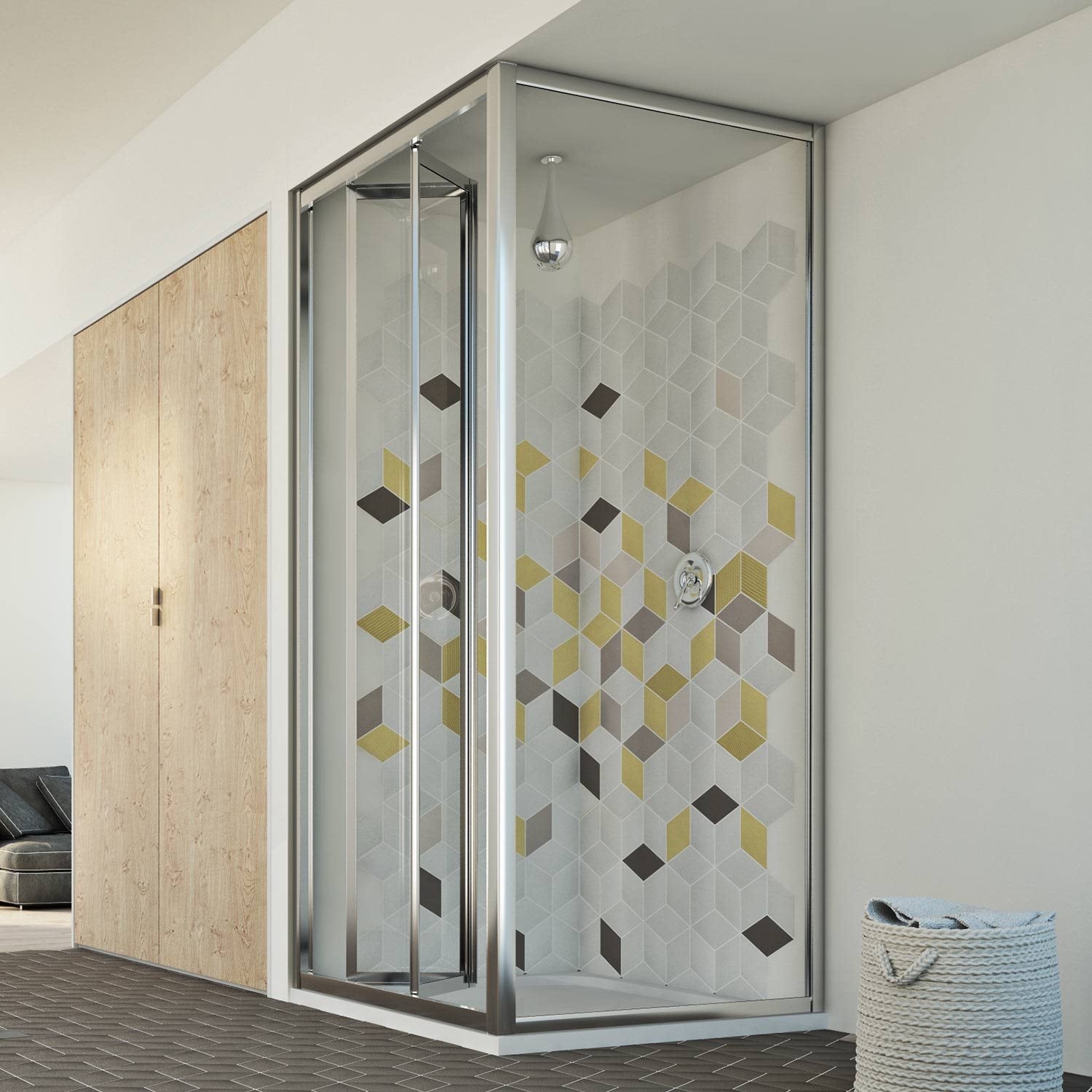 Box Doccia 75x100 AP. 100 CM H198 trasparente mod. Urban Duo P