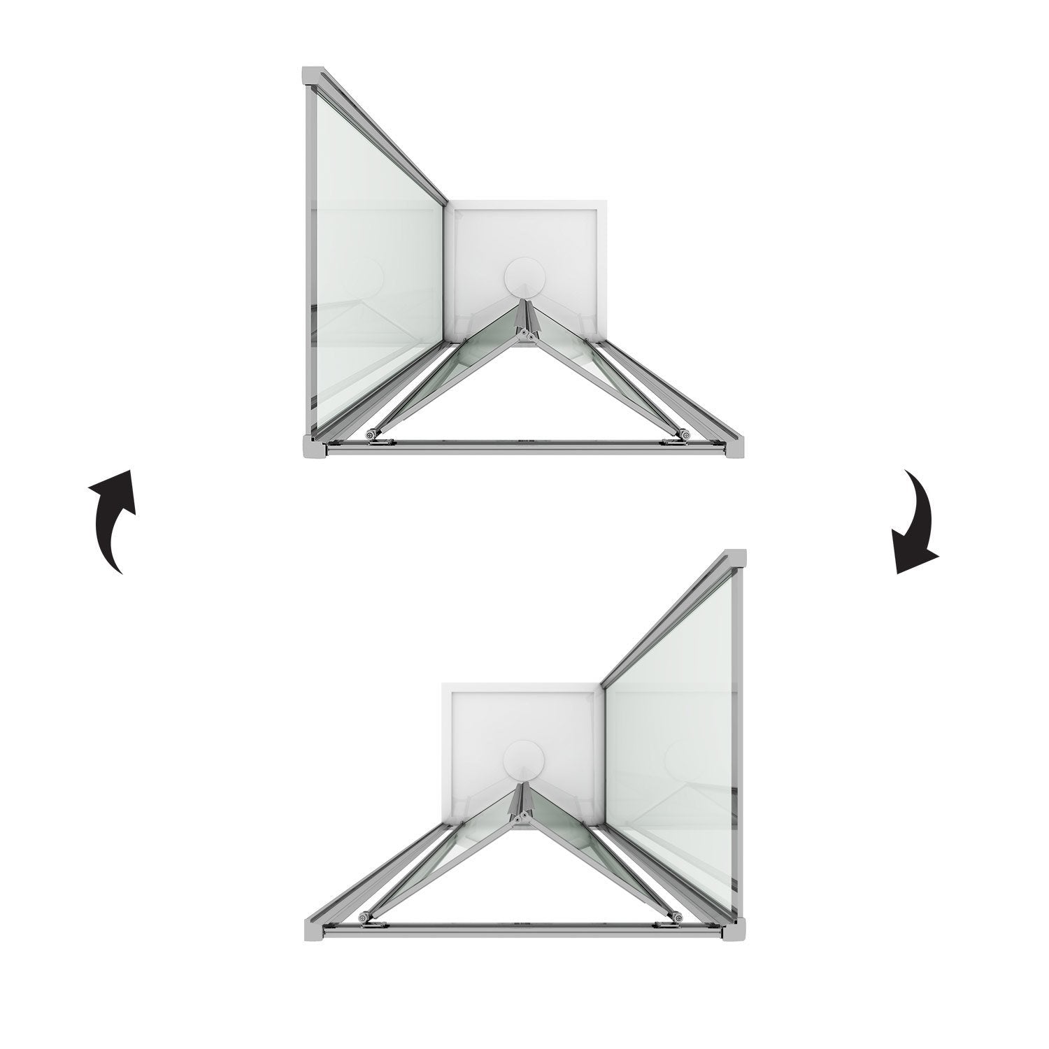 Box Doccia 90x90 AP. 90 CM H198 trasparente mod. Urban Duo P