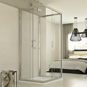 Box Doccia 3 lati 80x100x80 CM H198 trasparente mod. Evolution Trio