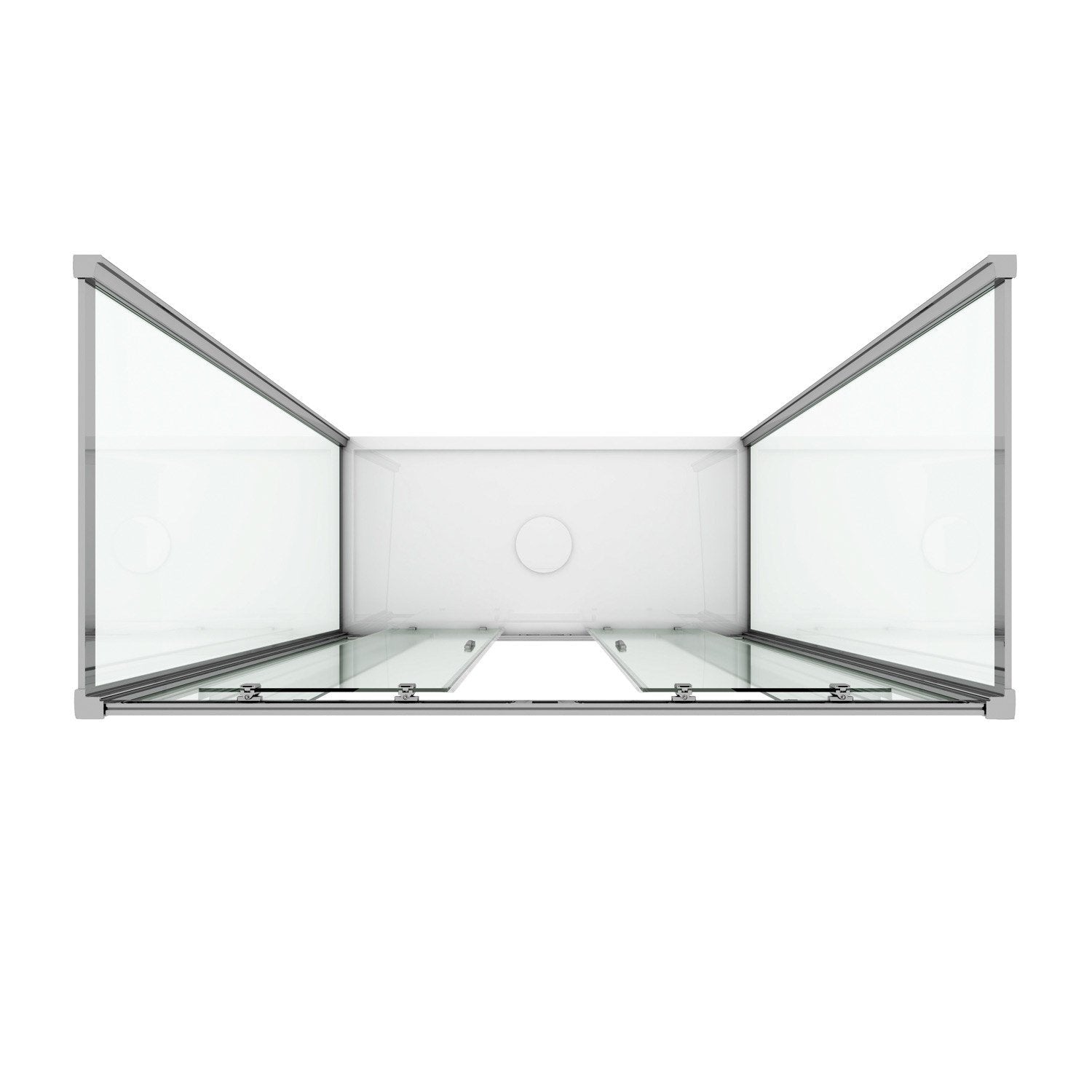 Box Doccia 3 lati 90x130x90 CM H198 trasparente mod. Young Trio 2 Ante