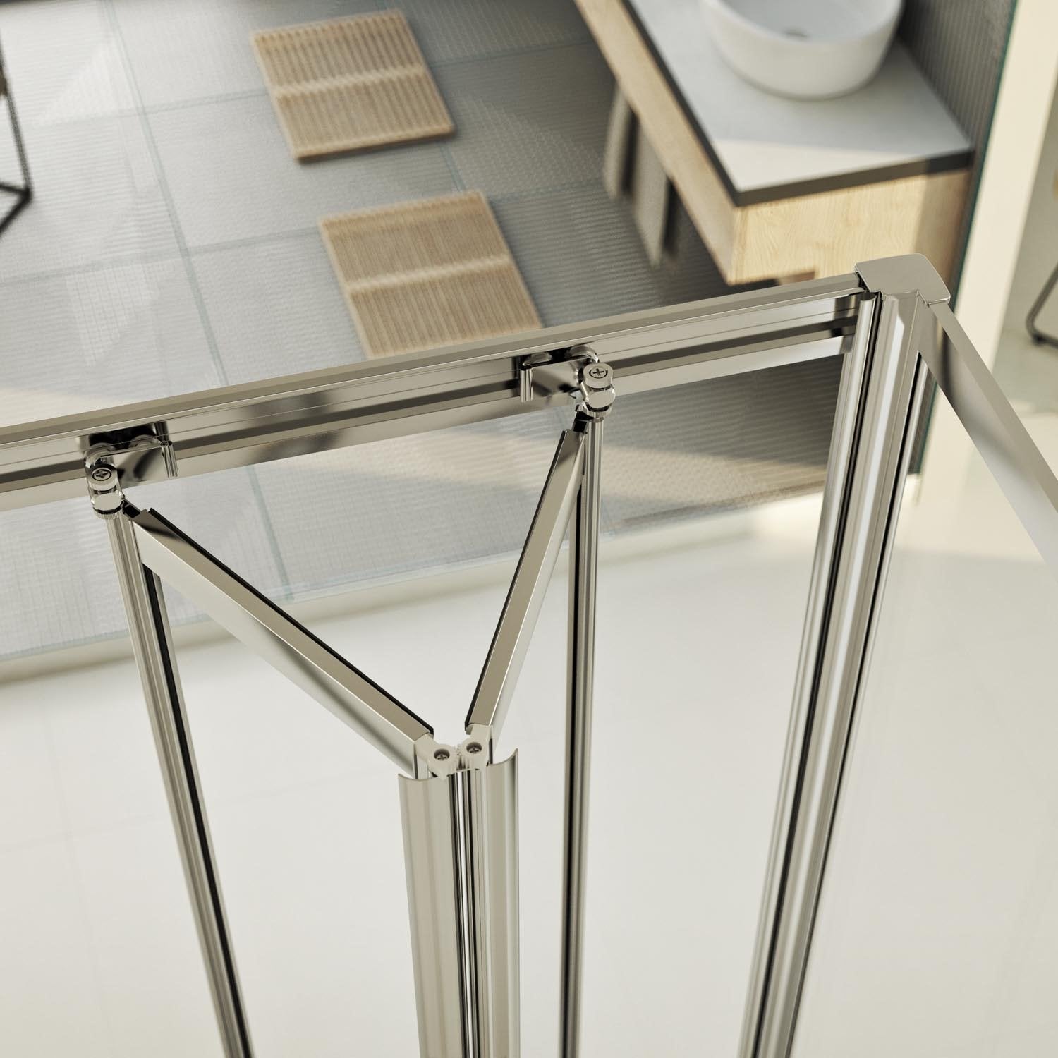 Box Doccia 3 lati 90x80x90 CM H198 trasparente mod. Urban Trio P